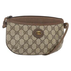 Authentic GUCCI GG Supreme Shoulder Bag PVC Beige 904 02 020